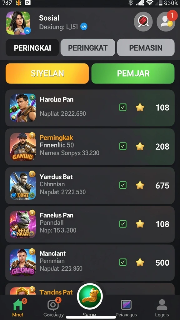 bigwinner - Tampilan antarmuka yang intuitif dan menarik.